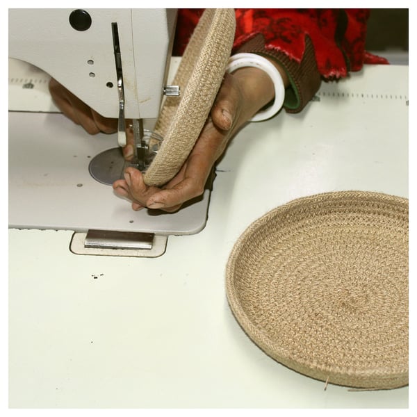 MÄVINN Panier, lot de 2, jaune jute