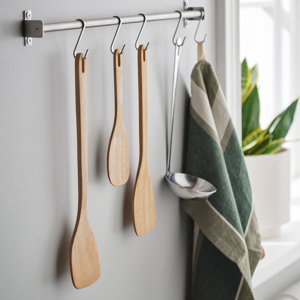 MAJFISK Ustensiles, 3 pièces, acacia
