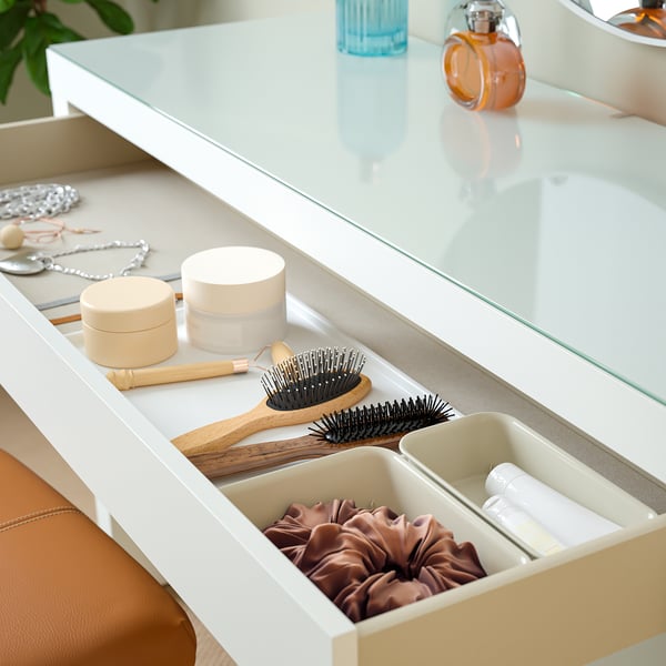 MALM Coiffeuse, blanc, 120x41x78 cm