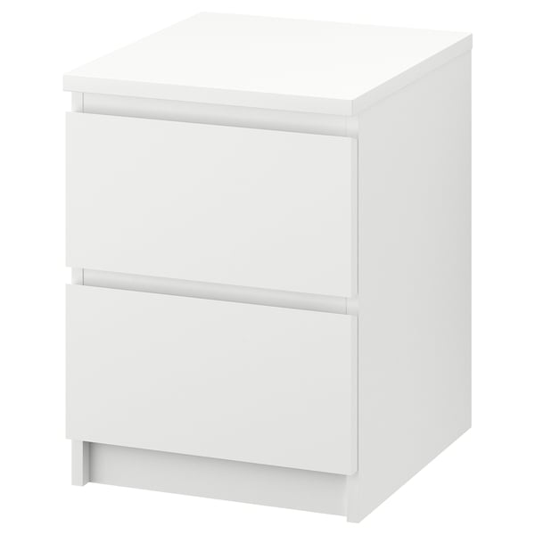 MALM Commode 2 tiroirs, blanc, 40x55 cm