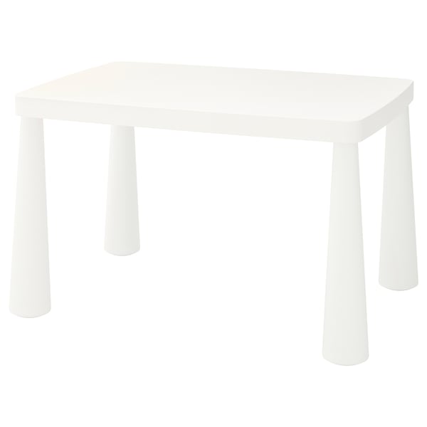 MAMMUT Table enfant, intérieur/extérieur blanc, 77x55 cm