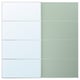 MEHAMN/AULI Jeu 2 ptes coul, aluminium double face/vert clair miroir, 200x201 cm