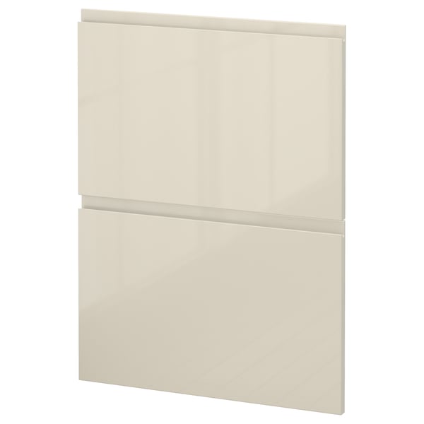 METOD 2 faces pr lave-vaisselle, Voxtorp beige clair brillant, 60 cm