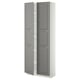 METOD Armoire avec tablettes, blanc/Bodbyn gris, 80x37x200 cm