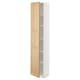 METOD Armoire avec tablettes, blanc/Forsbacka chêne, 40x37x200 cm