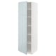 METOD Armoire avec tablettes, blanc/Kallarp bleu gris clair, 60x60x200 cm