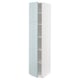 METOD Armoire avec tablettes, blanc/Kallarp bleu gris clair, 40x60x200 cm