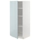 METOD Armoire avec tablettes, blanc/Kallarp bleu gris clair, 60x60x140 cm