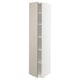 METOD Armoire avec tablettes, blanc/Stensund beige, 40x60x200 cm