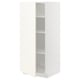 METOD Armoire avec tablettes, blanc/Vallstena blanc, 60x60x140 cm
