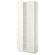METOD Armoire avec tablettes, blanc/Veddinge blanc, 80x37x200 cm