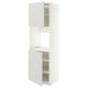 METOD Armoire four + 2 portes/tablette, blanc/Aspudden gris clair, 60x60x200 cm