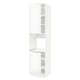 METOD Armoire four + 2 portes/tablette, blanc/Ringhult blanc, 60x60x240 cm