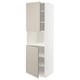 METOD Armoire micro-ondes+2ptes/tablette, blanc/Stensund beige, 60x60x200 cm