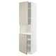 METOD Armoire micro-ondes+2ptes/tablette, blanc/Stensund beige, 60x60x220 cm