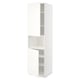 METOD Armoire micro-ondes+2ptes/tablette, blanc/Vallstena blanc, 60x60x220 cm