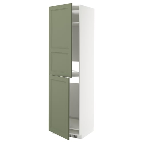 METOD Armoire pour réfrig./congélateur, blanc/Axstad gris vert, 60x60x220 cm