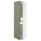 METOD Armoire pour réfrig./congélateur, blanc/Axstad gris vert, 60x60x220 cm