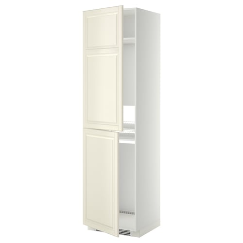 METOD Armoire pour réfrig./congélateur, blanc/Bodbyn blanc cassé, 60x60x220 cm