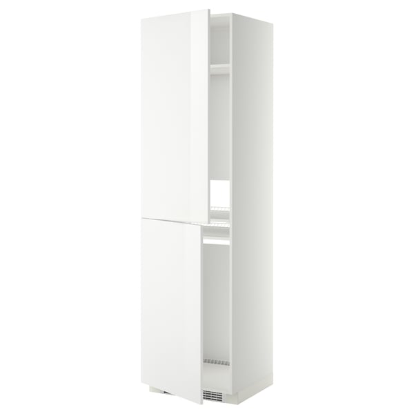 METOD Armoire pour réfrig./congélateur, blanc/Ringhult blanc, 60x60x220 cm