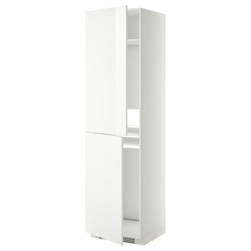 METOD Armoire pour réfrig./congélateur, blanc/Ringhult blanc, 60x60x220 cm