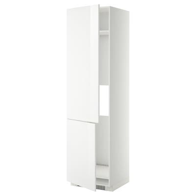 METOD Armoire réfr/cong 2ptes, blanc/Ringhult blanc, 60x60x220 cm