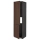 METOD Armoire réfr/cong 2ptes, noir/Sinarp brun, 60x60x220 cm