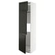 METOD Armoire réfrigérateur/congél+3ptes, blanc/Bodbyn noir, 60x60x220 cm