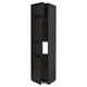 METOD Armoire réfrigérateur/congél+3ptes, noir/Lerhyttan teinté noir, 60x60x240 cm
