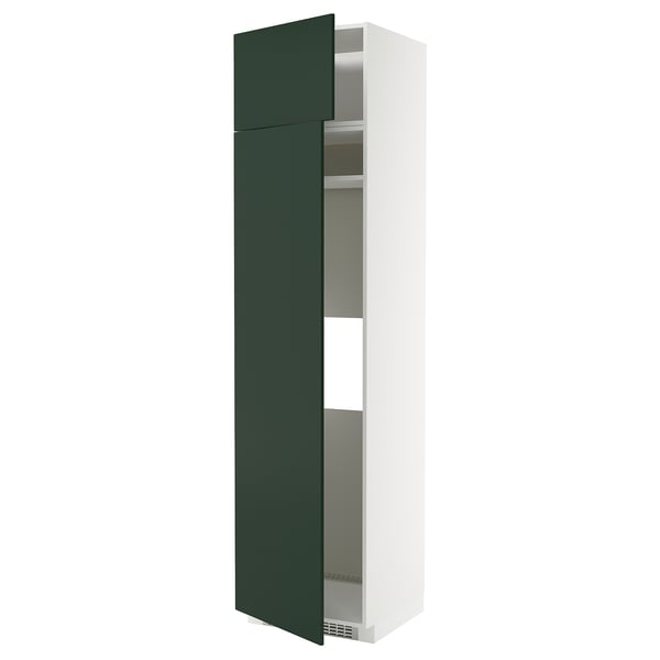 METOD Armoire réfrigérateur/congélateur, blanc/Havstorp vert profond, 60x60x240 cm