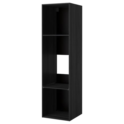 METOD Caisson arm réfrig/four, effet bois noir, 60x60x220 cm