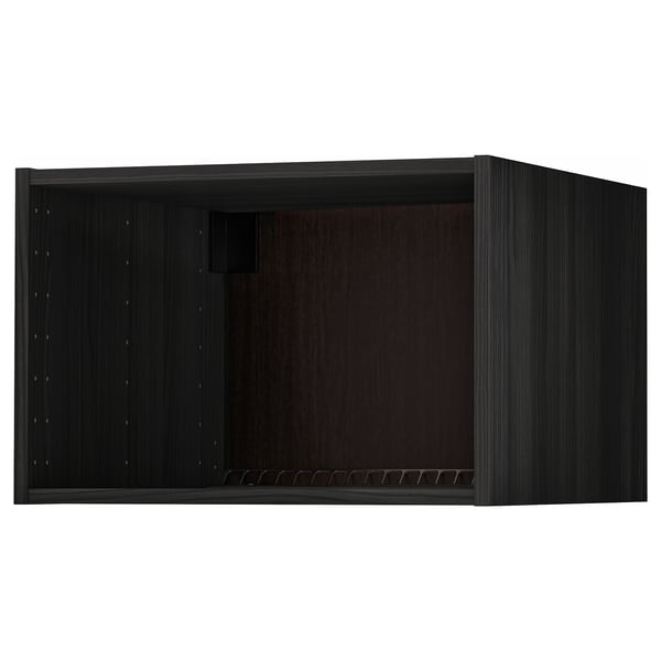 METOD Caisson surmeuble réfrig/cong, effet bois noir, 60x60x40 cm