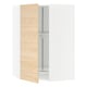 METOD Élément angle mural+rangement pivot, blanc/Askersund effet frêne clair, 68x100 cm