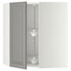 METOD Élément angle mural+rangement pivot, blanc/Bodbyn gris, 68x80 cm