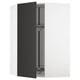 METOD Élément angle mural+rangement pivot, blanc/Nickebo anthracite mat, 68x100 cm