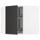 METOD Élément angle mural+rangement pivot, blanc/Nickebo anthracite mat, 68x60 cm