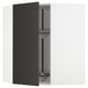 METOD Élément angle mural+rangement pivot, blanc/Nickebo anthracite mat, 68x80 cm