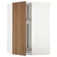 METOD Élément angle mural+rangement pivot, blanc/Tistorp effet noyer foncé, 68x100 cm