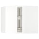 METOD Élément angle mural+rangement pivot, blanc/Vallstena blanc, 68x60 cm