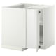 METOD Élément bas angle+rgt pivotant, blanc/Ringhult blanc, 88x88 cm