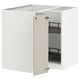 METOD Élément bas angle+rgt pivotant, blanc/Stensund beige, 88x88 cm