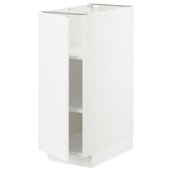 METOD Élément bas avec tablettes, blanc/Veddinge blanc, 30x60 cm