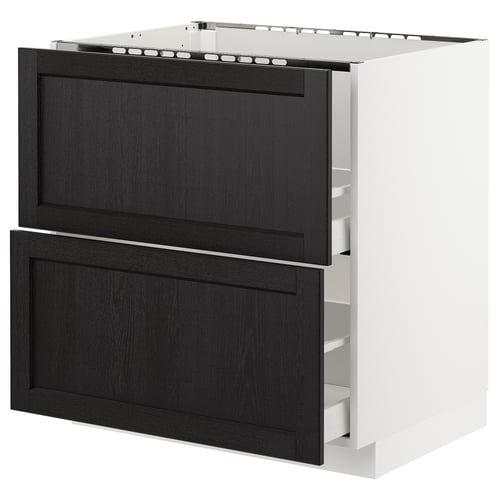 METOD Élément bas évier + 2faces/2tiroirs