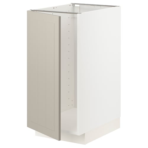 METOD Élément bas évier/tri, blanc/Stensund beige, 40x60 cm