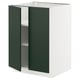 METOD Élément bas tablette/2portes, blanc/Havstorp vert profond, 60x60 cm