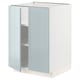 METOD Élément bas tablette/2portes, blanc/Kallarp bleu gris clair, 60x60 cm