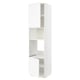 METOD Élément haut pr appareils encastrés, blanc Enköping/blanc effet bois, 60x60x240 cm