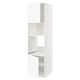 METOD Élément haut pr appareils encastrés, blanc Enköping/blanc effet bois, 60x60x220 cm