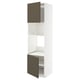 METOD Élément haut pr appareils encastrés, blanc/Havstorp brun-beige, 60x60x220 cm