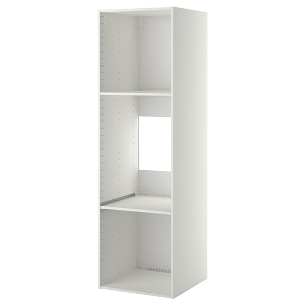 METOD Élément haut pr appareils encastrés, blanc, 60x60x200 cm